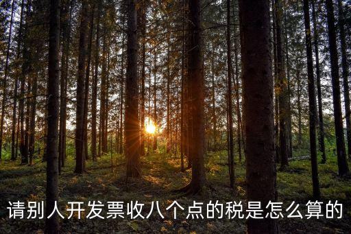 請(qǐng)別人開發(fā)票收八個(gè)點(diǎn)的稅是怎么算的