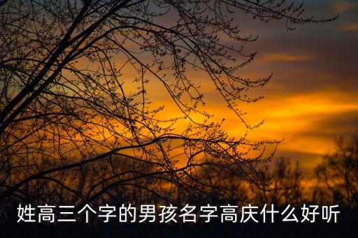 高慶，高慶縣是哪個(gè)省份
