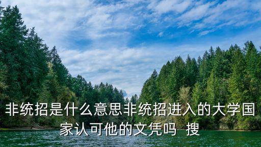 非統(tǒng)招本科，非統(tǒng)招的學(xué)歷有用嗎