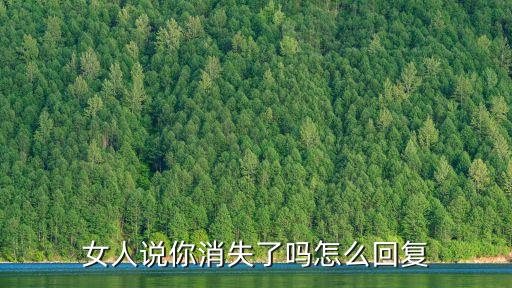 你走了嗎，女人說你消失了嗎怎么回復(fù)