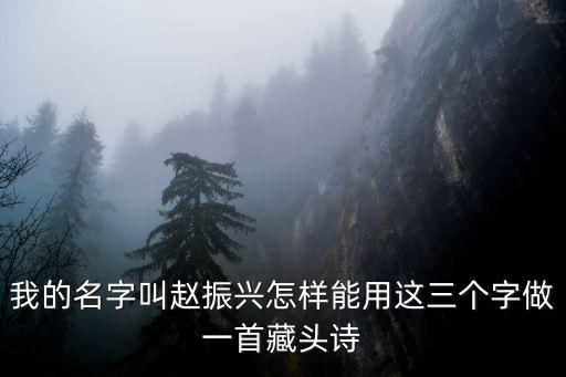 我的名字叫趙振興怎樣能用這三個字做一首藏頭詩