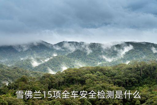 雪佛蘭15項全車安全檢測是什么