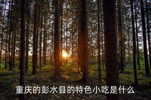 重慶的彭水縣的特色小吃是什么