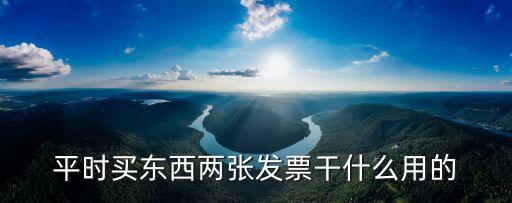 平時(shí)買東西兩張發(fā)票干什么用的