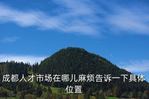 成都人才市場(chǎng)在哪兒麻煩告訴一下具體位置