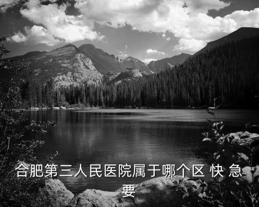 合肥第三人民醫(yī)院屬于哪個(gè)區(qū) 快 急要