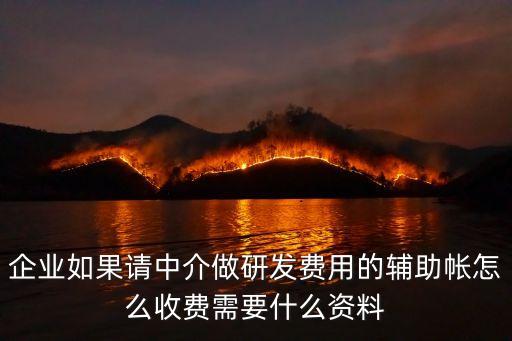 企業(yè)如果請中介做研發(fā)費用的輔助帳怎么收費需要什么資料