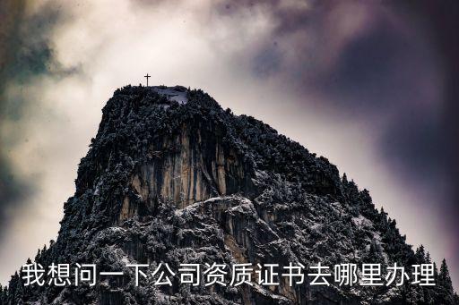 我想問一下公司資質(zhì)證書去哪里辦理