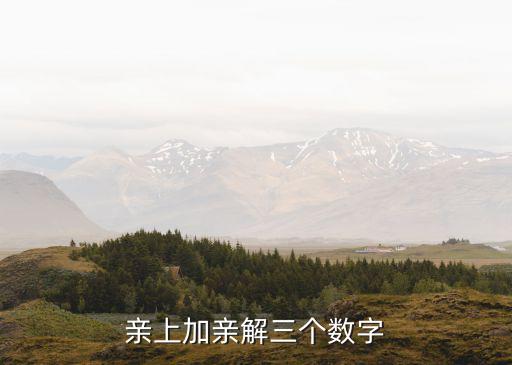 親上加親解三個(gè)數(shù)字