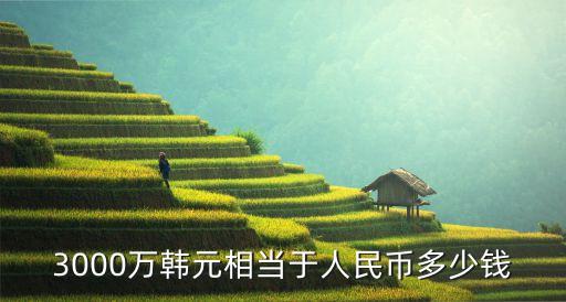 3000萬韓元相當(dāng)于人民幣多少錢