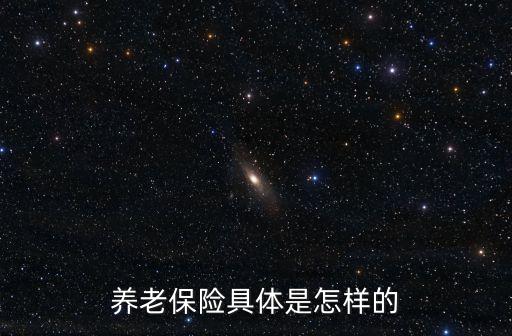 養(yǎng)老保險具體是怎樣的