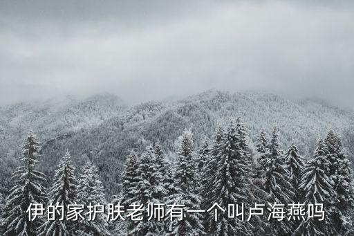 伊的家護(hù)膚老師有一個(gè)叫盧海燕嗎