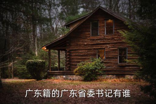 廣東省干部，廣東副省長是誰