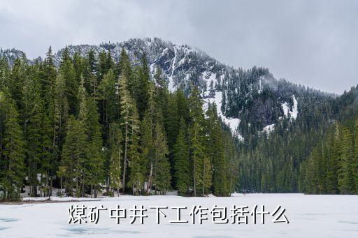 煤礦中井下工作包括什么