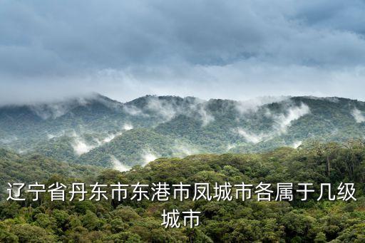遼寧省丹東市東港市鳳城市各屬于幾級(jí)城市