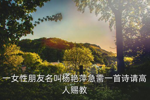 楊艷萍，楊艷萍為什么要拒絕我