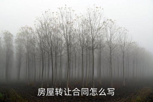 房屋轉(zhuǎn)讓合同協(xié)議書，房屋轉(zhuǎn)讓協(xié)議怎么寫