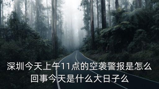 深圳今天上午11點的空襲警報是怎么回事今天是什么大日子么