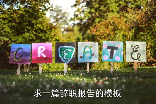 辭職申請(qǐng)模板，求一篇辭職報(bào)告的模板