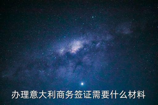 意大利商務(wù)簽證，意大利商務(wù)簽證申請(qǐng)流程是什么
