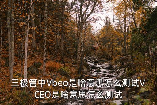 三極管中Vbeo是啥意思怎么測(cè)試VCEO是啥意思怎么測(cè)試