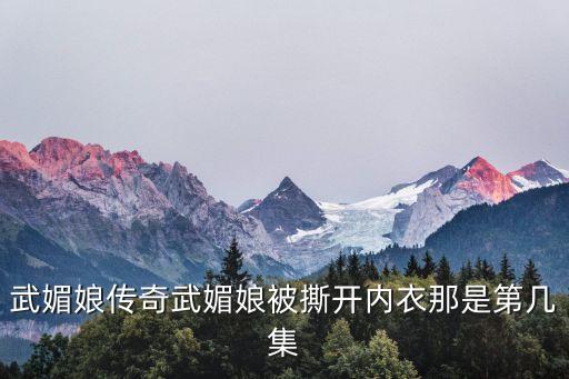 撕開內(nèi)衣，武媚娘傳奇武媚娘被撕開內(nèi)衣那是第幾集