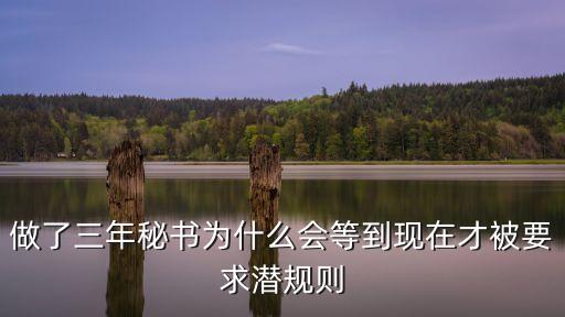 做了三年秘書為什么會等到現(xiàn)在才被要求潛規(guī)則