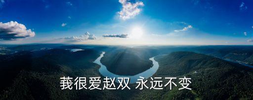 莪很愛趙雙 永遠不變
