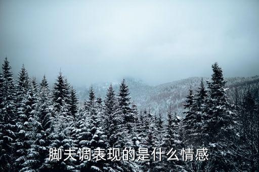 腳夫調(diào)表現(xiàn)的是什么情感