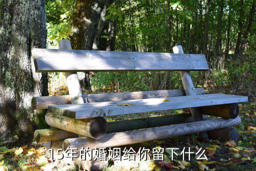 15年的婚姻給你留下什么