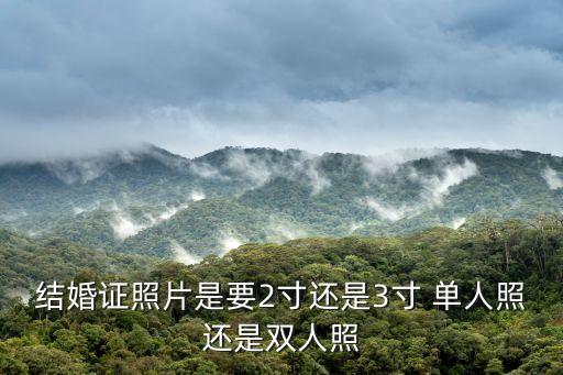 結(jié)婚證的照片，結(jié)婚證照片是要2寸還是3寸 單人照還是雙人照
