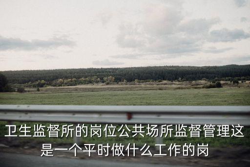 衛(wèi)生監(jiān)督所的崗位公共場所監(jiān)督管理這是一個(gè)平時(shí)做什么工作的崗
