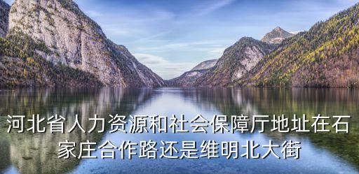 河北人社廳，請問河北省人力資源和社會保障廳的地址
