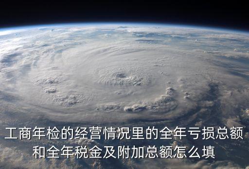 工商年檢的經(jīng)營情況里的全年虧損總額和全年稅金及附加總額怎么填
