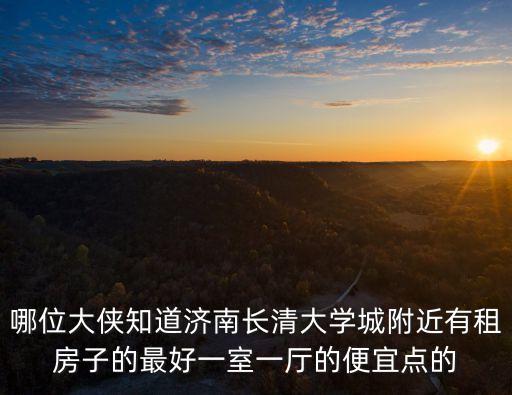 哪位大俠知道濟(jì)南長清大學(xué)城附近有租房子的最好一室一廳的便宜點(diǎn)的