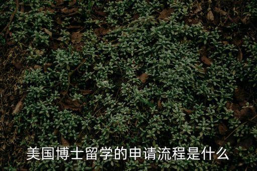 美國博士留學(xué)的申請流程是什么