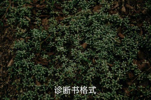 診斷書格式