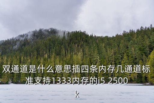 雙通道是什么意思插四條內(nèi)存幾通道標(biāo)準(zhǔn)支持1333內(nèi)存的i5 2500k