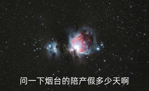 問一下煙臺(tái)的陪產(chǎn)假多少天啊