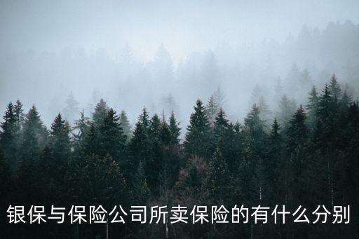 銀保與保險(xiǎn)公司所賣(mài)保險(xiǎn)的有什么分別