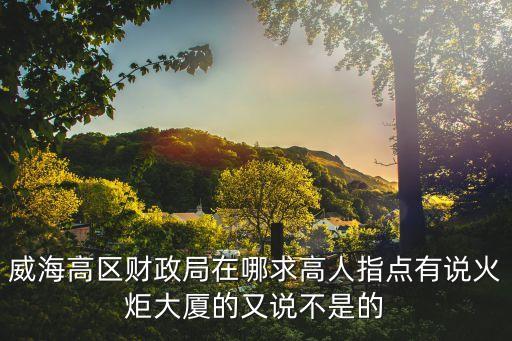 威海高區(qū)財(cái)政局在哪求高人指點(diǎn)有說(shuō)火炬大廈的又說(shuō)不是的