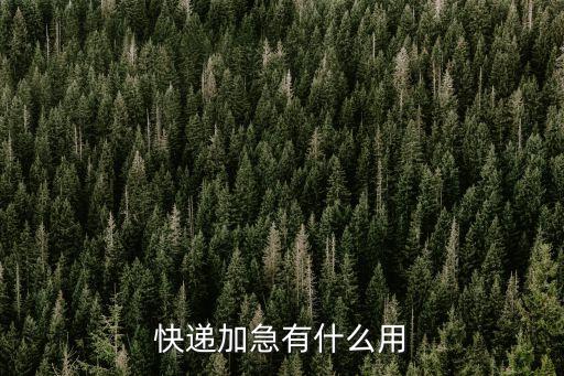快遞加急有什么用