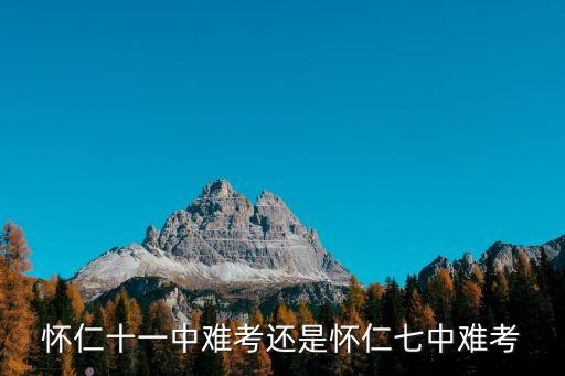 懷仁十一中難考還是懷仁七中難考