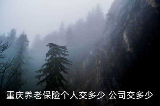 重慶養(yǎng)老保險，重慶養(yǎng)老保險個人交多少 公司交多少