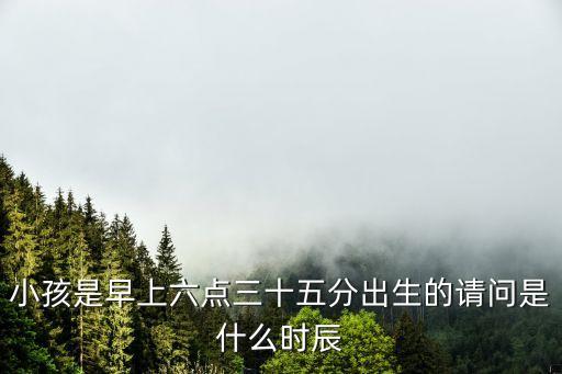 小孩是早上六點三十五分出生的請問是什么時辰