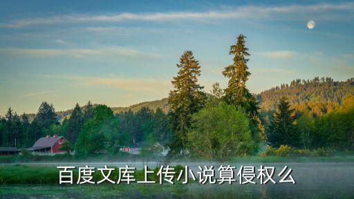 百度文庫侵權(quán)，百度文庫上傳小說算侵權(quán)么