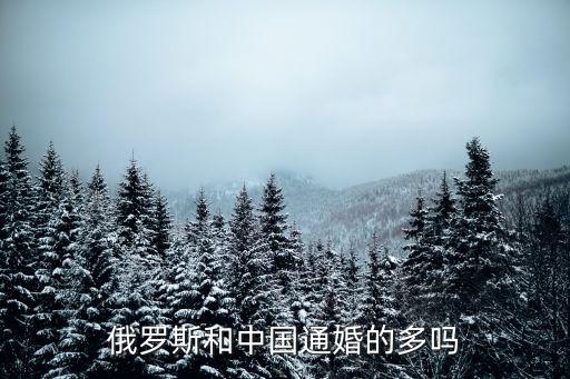 中俄通婚，俄羅斯和中國通婚的多嗎