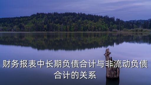 財務(wù)報表中長期負(fù)債合計與非流動負(fù)債合計的關(guān)系