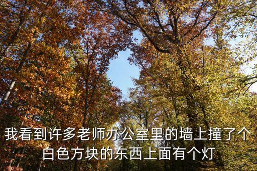 監(jiān)控吧，我看到許多老師辦公室里的墻上撞了個白色方塊的東西上面有個燈