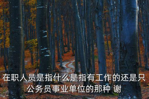 在職人員，在職人員是指什么是指有工作的還是只公務(wù)員事業(yè)單位的那種 謝